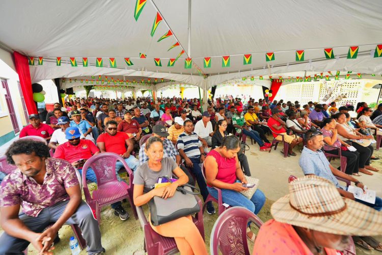 Farmers at the launching of the crop insurance programme