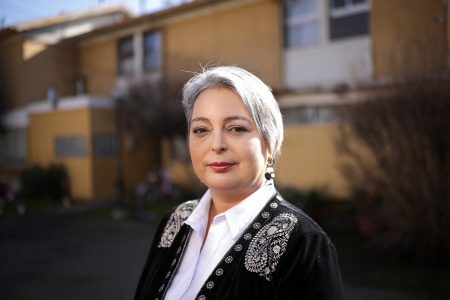 Chile presidential candidate Jeannette Jara, a former labor minister and member of the Communist Party, poses for a picture as she speaks to Reuters after winning the June primaries to become the country's left wing coalition candidate, in Santiago, Chile July 18, 2025. REUTERS/Pablo Sanhueza