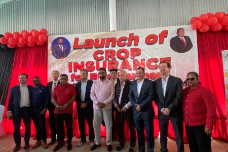 President Irfaan Ali (fifth from right) with stakeholders
