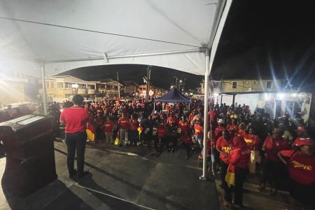 The gathering last evening