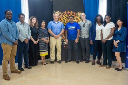 WIN’s presidential candidate Azruddin Mohamed and other party members with representatives from the Carter Center following the meeting. (Team Mohamed’s photo)