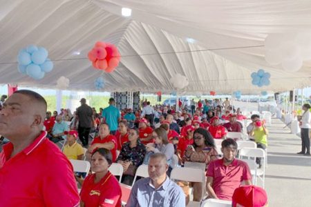 A section of the gathering yesterday 