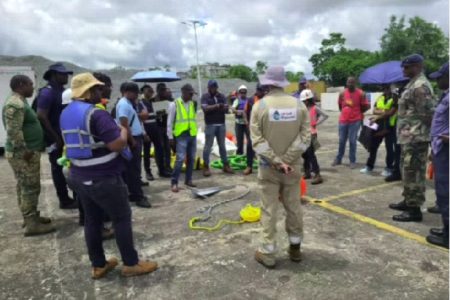 A scene from the training