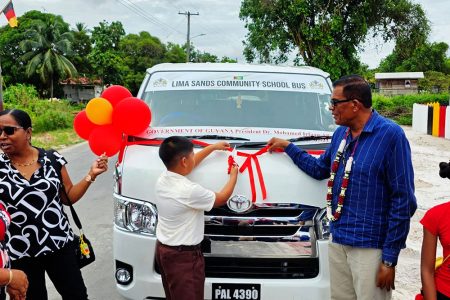The handing over of the bus
