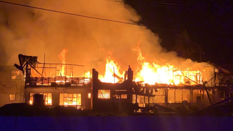The fire last night
