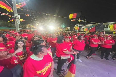 Part of the gathering at Enmore during the PPP’s public meeting last evening