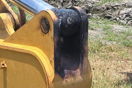The excavator that came into  contact with the L5 Transmission Line along the Drury Lane corridor.