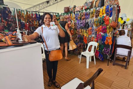 Gail Sukhai of Gail’s Leather and Variety in Bourda Market 
