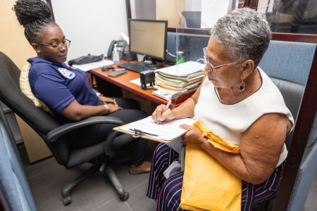 One of the residents signing up (CHPA photo)