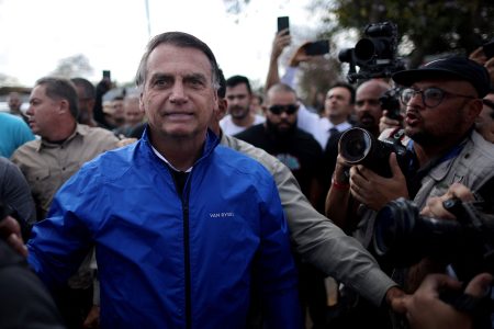 Former Brazil’s President Jair Bolsonaro visits the Capital Moto Week in Brasilia, Brazil, July 29, 2025. REUTERS/Adriano Machado/File Photo