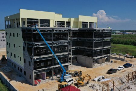 The building under construction (Central Housing and Planning Authority photo)
